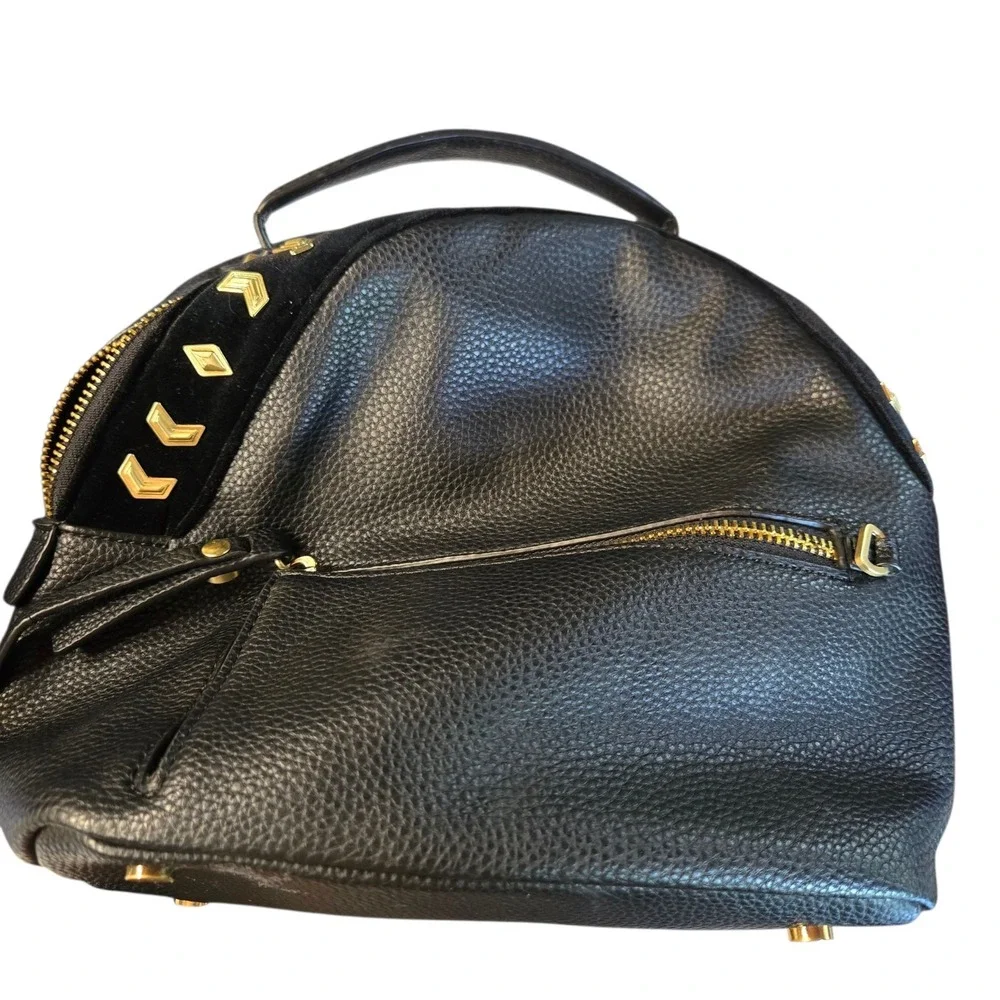 SAM EDELMAN Gold Studded Black Backpack‎